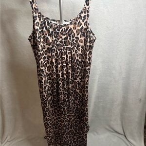 Leopard Print Sleeveless Nightgown
